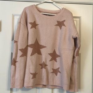 Pink sweater with stars